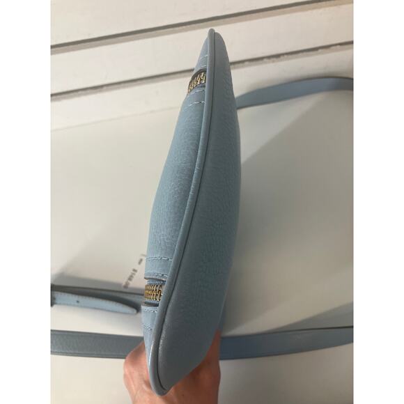 MICHAEL KORS NWT LIGHT BLUE PEBBLED LEATHER CROSSBODY BAG - Picture 4 of 14